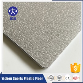 PVC运动地板-水灰色小石纹 YC-X004 PVC运动地板