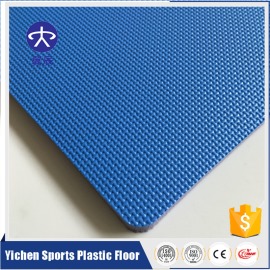 PVC运动地板-蓝色网格纹 YC-W010 PVC运动地板