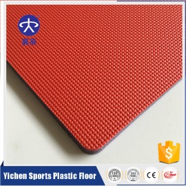 PVC运动地板-红色网格纹 YC-W011 PVC运动地板